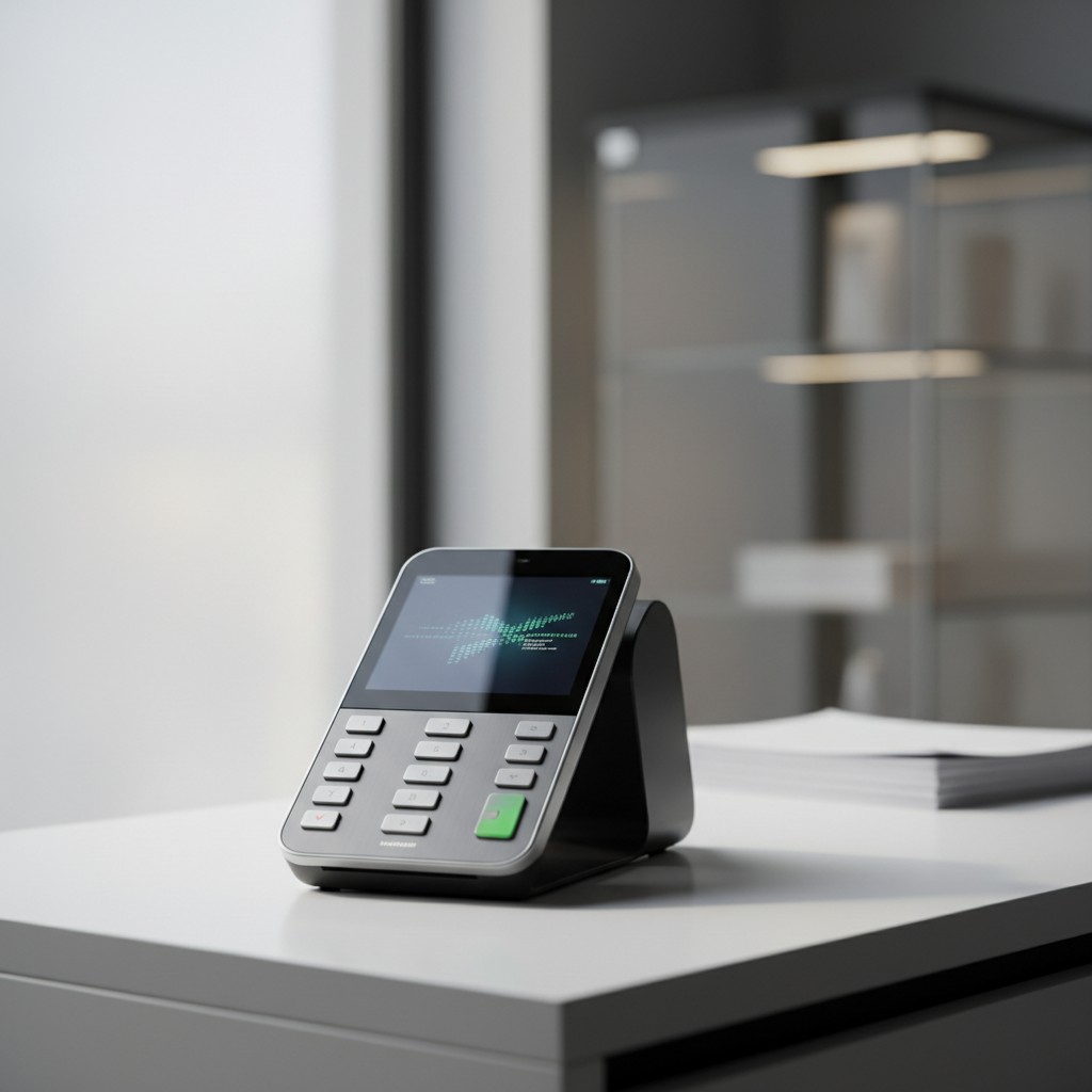 A common point-of-sale terminal found in stores.